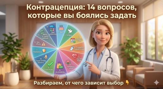 Контрацепция: 14 вопросов, которые стоит обсудить