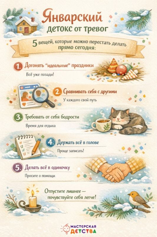 Как провести январский детокс от тревог: простые советы для улучшения самочувствия